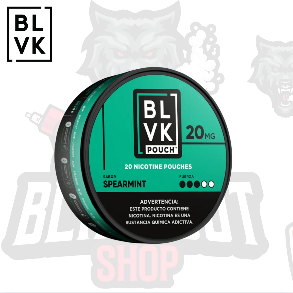 Blvk Nicotine Pouch - 20 Sachês com Nicotina - Spearmint