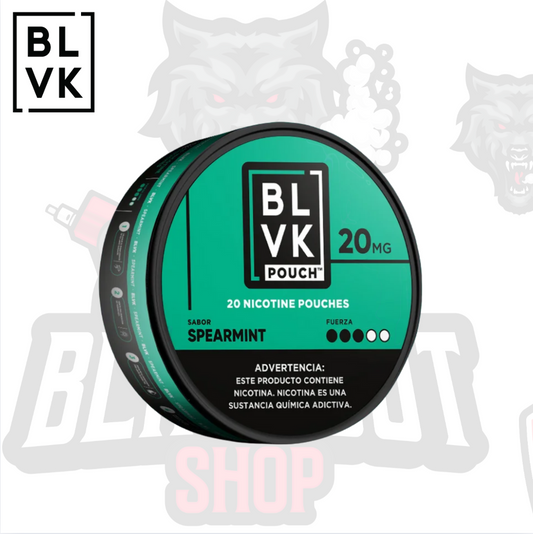 Blvk Nicotine Pouch - 20 Sachês com Nicotina - Spearmint