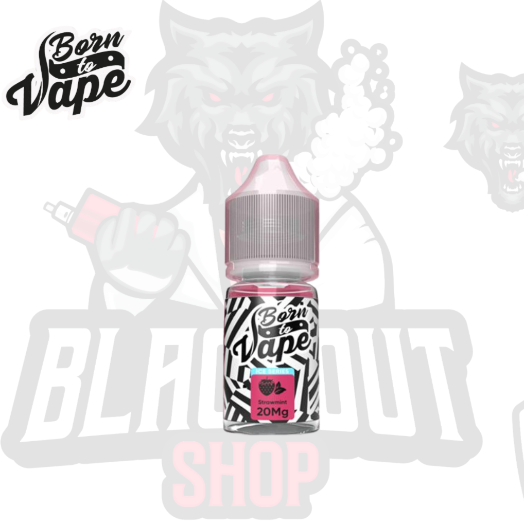 Born To Vape Salt StrawMint 30ml 35mg - Morango com Menta Nic Salt