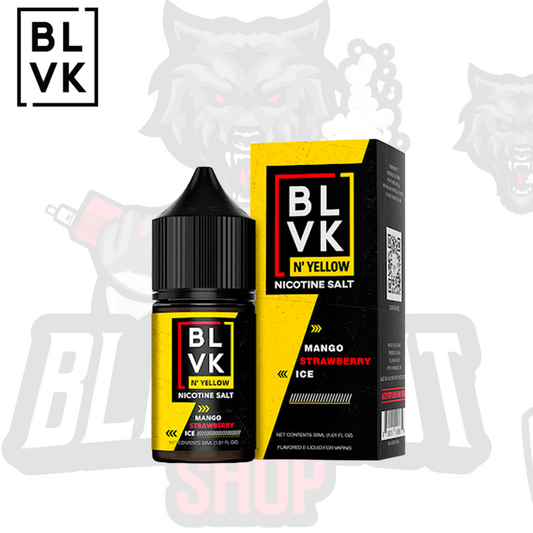 Blvk Salt Yellow Mango Strawberry Ice 30ml 35mg - Nic Salt Gelado