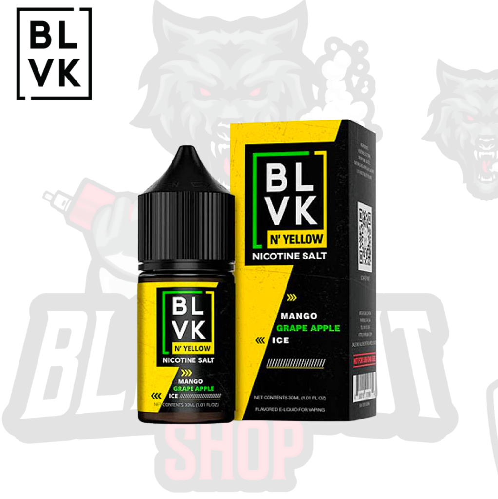 Blvk Salt Yellow Mango Grape Apple Ice 30ml 35mg - Nic Salt 3 Frutas